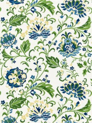Delphine Embroidery Jardin SC271730002 by Scalamandre Designer Fabric LA BOHEME 66% COTTON 18% VISCOSE 16% SPUN POLYESTER INDIA MEDIUM DUTY Horizontal: 22.875" and Vertical: 24.875" 49.63 - Swanky Fabrics -