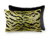 Tigre/Velvet Pillow 22 X 14 - Greens & Black / Black SCALTIGRPIL0002 by Scalamandre Designer Pillow