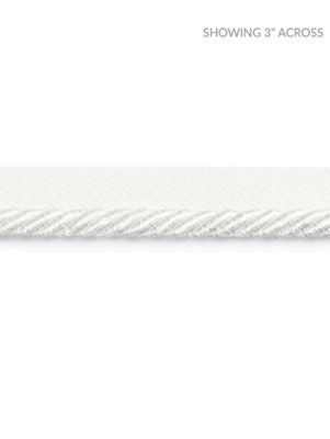 Boulevard Cord Ivory SCC3140002 by Scalamandre Designer Trim NOVANTA PASSEMENTERIE 15% POLYESTER 1% ACRYLIC, 48% COTTON 19% RAYON 17% FIBRANNE CHINA LIGHT DUTY Horizontal: 0" and Vertical: 0" 0.25 - Swanky Fabrics -
