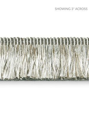Gripsholm Brush Fringe Heron SCFC14970002 by Scalamandre Designer Trim NOVANTA PASSEMENTERIE 52% FIBRANNE 45 % RAYON 3% POLYESTER CHINA LIGHT DUTY Horizontal: 0" and Vertical: 0" 1.5 - Swanky Fabrics -
