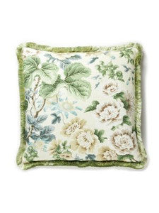 Scalamandre Pillow Highgrove Linen Print   22 X 22 - Rich Cream SCHIGHPILL0002