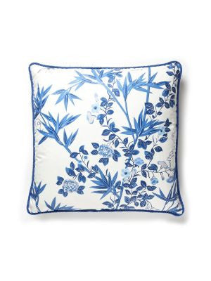 Jardin De Chine Pillow 22 X 22 - Porcelain SCJARDPILL0002 by Scalamandre Designer Pillows 100% COTTON Horizontal: and Vertical: 0 - Swanky Fabrics -