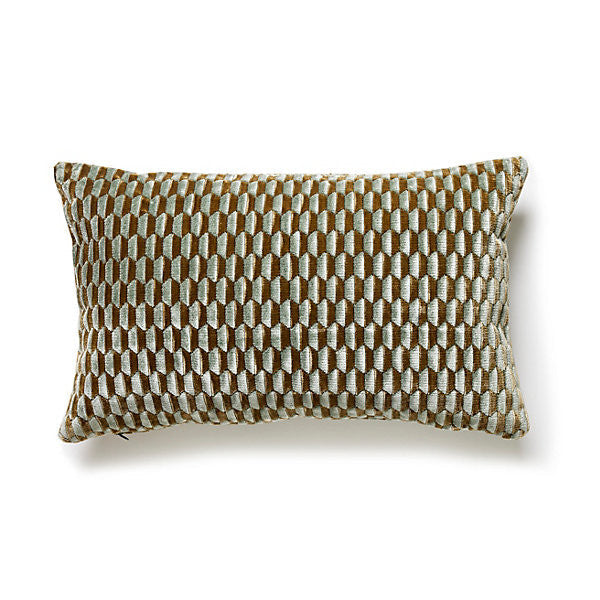 Allegra Velvet Pillow 14 X 22 - Mineral SCLALLEPILL0002 by Scalamandre Designer Pillow