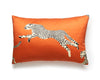 Leaping Cheetah Pillow 14 X 22 - Clementine SCLCHEETPIL0002 by Scalamandre Designer Pillow