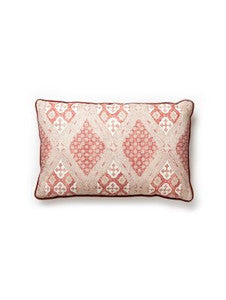 Scalamandre Pillow Farrah Print   14 X 22 - Coral Spice SCLFARRPILL0002