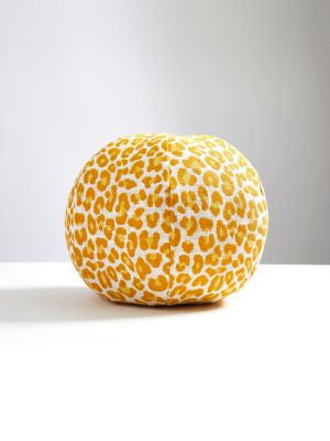 Backyard Bengal Outdoor Pillow 12 Dia - Tangerine SCSBENGPILL0002 by Scalamandre Designer Pillows 100% UV POLYESTER U.S.A. HEAVY DUTY Horizontal: and Vertical: 0 - Swanky Fabrics -