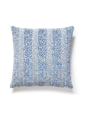 Corbet Pillow 22 X 22 - Blue SCSDDK264230002 by Scalamandre Designer Pillows 100% COTTON U.S.A. MEDIUM DUTY Horizontal: 13" and Vertical: 4.5" 0 - Swanky Fabrics -