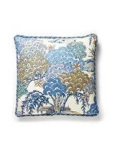 Scalamandre Pillow Sea Of Trees   22 X 22 - Blue Ridge SCSEAOTPILL0002