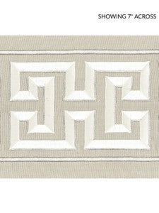 Scalamandre Trim Imperial Embroidered Tape Pearl Grey SCT32800002