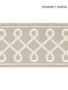 Scalamandre Trim Soutache Embroidered Tape Pearl Grey SCT32810002