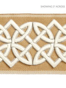 Scalamandre Trim Celtic Embroidered Tape Camel SCT32820002