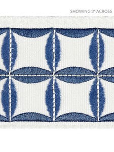 Scalamandre Trim Fiori Embroidered Tape Delft SCT32880002