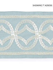 Scalamandre Trim Athena Embroidered Tape Sky SCT33050002