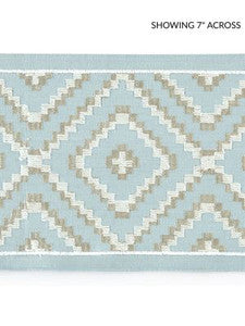 Scalamandre Trim Medina Embroidered Tape Sky SCT33060002