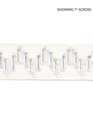 Sayuri Embroidered Tape Cloud SCT33240002 by Scalamandre Designer Trim PACIFICA 60% VISCOSE 40% RAYON INDIA LIGHT DUTY Horizontal: 4" and Vertical: 2.75 - Swanky Fabrics -