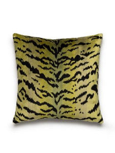 Scalamandre Pillow Tigre   22 X 22 - Greens & Black SCTIGRPILL0002