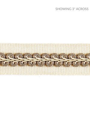 Cecile Gimp Tape Bisque SCV12430002 by Scalamandre Designer Trim BOTANICA 44% RAYON 43% FIBRANNE, 7% COTTON 6% POLYESTER CHINA LIGHT DUTY Horizontal: and Vertical: 1 - Swanky Fabrics -