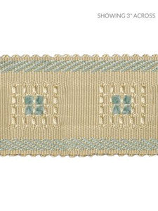 Scalamandre Trim Sienese Braid Cream & Blue SCV713M0002