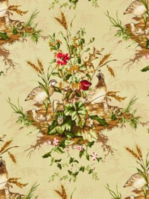 Edwin'S Covey Linen Print Multi On Willow SC163100003 by Scalamandre Designer Fabric 70% LINEN 30% COTTON UNITED KINGDOM LIGHT DUTY Horizontal: 31.5" and Vertical: 36" 54 - Swanky Fabrics -