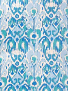 Scalamandre Fabric Greystone Blues On Cream SC165270003