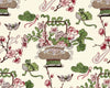 Shanghai Blossoms Mulberry SC165910003 by Scalamandre Designer Fabric