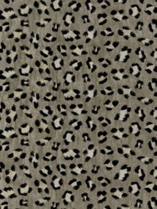 Scalamandre Fabric Broderie Leopard Ebony On Silver SC270750003