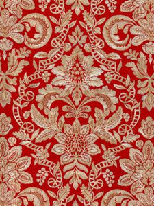 Scalamandre Fabric Elizabeth Damask Embroidery Carnelian SC270860003