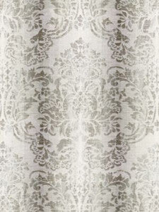Scalamandre Fabric Sorrento Linen Damask Zinc SC270930003
