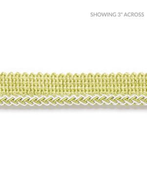 Georgica Braided Cord Lettuce SCC3030003 by Scalamandre Designer Trim HAMPTONS TRIMMINGS 38% ACETATE 29% VISCOSE 27% ACRYLIC, 6% COTTON ITALY LIGHT DUTY Horizontal: and Vertical: 0.25 - Swanky Fabrics -
