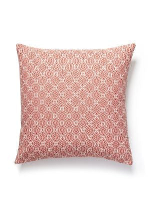 Cape May Outdoor Pillow 22 X 22 - Cherry SCCAPEPILL0003 by Scalamandre Designer Pillows 100% UV POLYESTER (34% POST CONSUMER) U.S.A. HEAVY DUTY Horizontal: and Vertical: 0 - Swanky Fabrics -