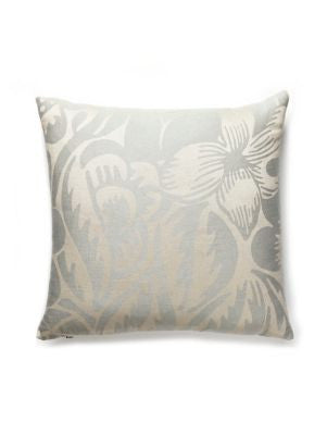 Deco Flower Pillow 22 X 22 - Mineral SCDECOPILL0003 by Scalamandre Designer Pillows BOTANICA 100% LINEN U.S.A. MEDIUM DUTY Horizontal: 43.375" and Vertical: 27" 0 - Swanky Fabrics -