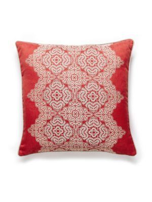 Josephine Pillow 22 X 22 - Carnelian SCJOSEPILL0003 by Scalamandre Designer Pillows LA BOHEME 60% COTTON 25% LINEN 15% POLYESTER U.S.A. MEDIUM DUTY Horizontal: 17" and Vertical: 28" 0 - Swanky Fabrics -