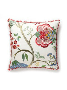 Scalamandre Pillow Palampore Embroidery   22 X 22 - Bloom SCPALAPILL0003
