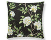 Peonia Linen Pillow 22 X 22 - Onyx SCSDDK166160003 by Scalamandre Designer Pillow