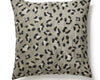 Broderie Leopard Pillow 22 X 22 - Ebony On Silver SCSDDK270750003 by Scalamandre Designer Pillow