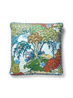 Sea Of Trees Pillow 22 X 22 - Kaleidescope SCSEAOTPILL0003 by Scalamandre Designer Pillows 60% LINEN 30% COTTON 10% NYLON Horizontal: and Vertical: 0 - Swanky Fabrics -