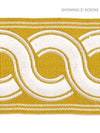 Scalamandre Trim Guilloche Embroidered Tape Brass SCT32830003