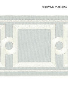 Scalamandre Trim Square Link Embroidered Tape Rain SCT32870003