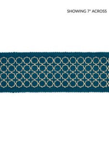 Scalamandre Trim Seville Embroidered Tape Peacock SCT32890003