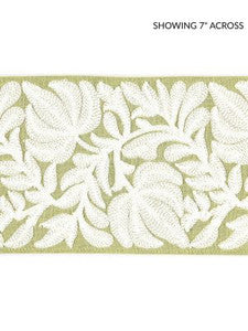 Scalamandre Trim Coventry Embroidered Tape Celery SCT32960003