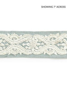 Scalamandre Trim Linnea Embroidered Tape Skylight SCT32980003