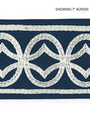 Scalamandre Trim Athena Embroidered Tape Navy SCT33050003