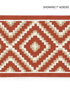 Scalamandre Trim Medina Embroidered Tape Carnelian SCT33060003