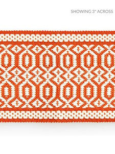 Scalamandre Trim Tulum Diamond Tape Coral SCT33120003