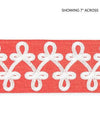 Scalamandre Trim Empress Embroidered Tape Coral SCT33210003