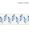 Scalamandre Trim Sayuri Embroidered Tape Blue Jay SCT33240003