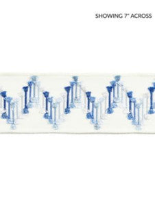 Scalamandre Trim Sayuri Embroidered Tape Blue Jay SCT33240003