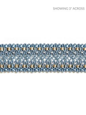 Selena Gimp Braid Bluestone SCV12400003 by Scalamandre Designer Trim MODERN LUXURY 47% RAYON 29% COTTON 15% POLYESTER, 5% POLYAMIDE 4% LUREX CHINA LIGHT DUTY Horizontal: and Vertical: 0 - Swanky Fabrics -