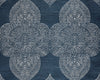 Taj Embroidered Sisal Indigo SCWP885550003 by Scalamandre Designer Wallpaper