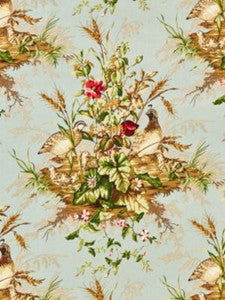 Scalamandre Fabric Edwin'S Covey Linen Print Multi On London Blue SC163100004